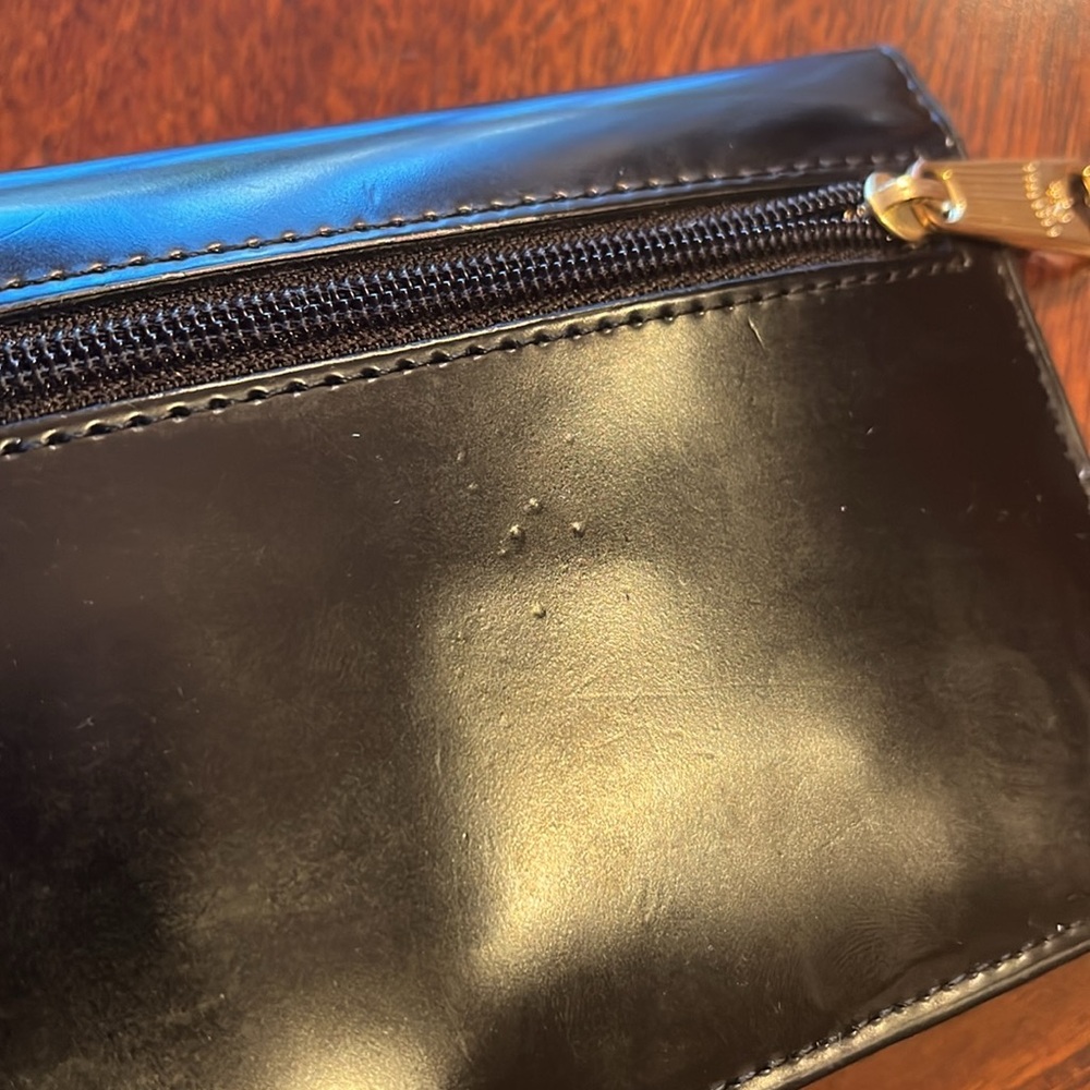 Lauren Ralph Lauren Black Leather Slim Snap Wallet - Picture 14 of 15